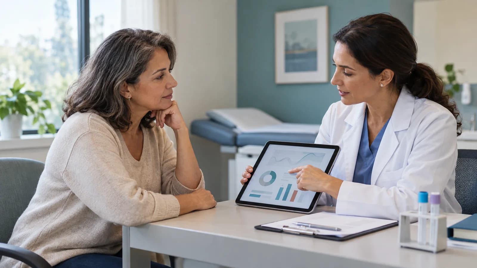 Imagem ilustrativa da reportagem: Exames na menopausa: estudo analisa 300 milhões de resultados
